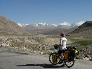 Tadschikistan, Claudia, Pamir-High-Way, Hochebene auf 4000hm