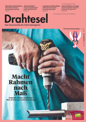 Drahtesel Cover, Art Direction: Anna Hazod, Chefredakteur: Matthias Bernold, Foto: Andrea Siegl